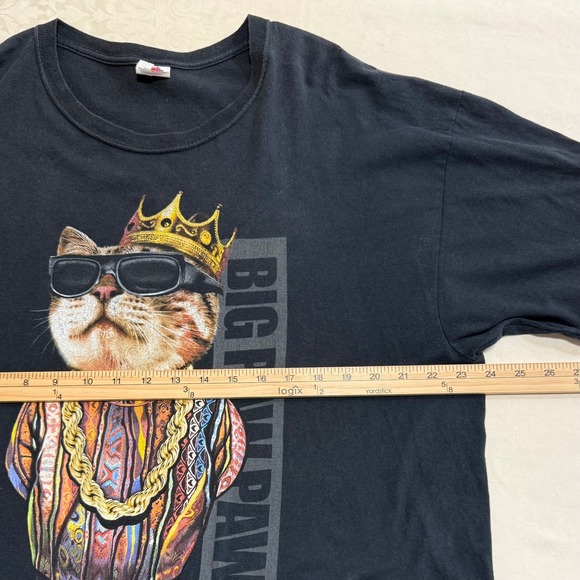 Fruit of the Loom BIG PAWPAW Graphic Men's T-shirt‎ Black XL Novelty Casual - Picture 3 of 7